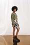 Khaki Camouflage Patterned Mini Skirt 17205 - 4