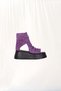 Purple Buckle Platform Suede Sandals Cross