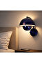 Decor, E/14 Lampholder Glossy Navy Blue Sconce Modern Living Room Bedroom Wall Lamp, Eylul-15683-F - 2