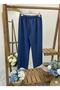 Women's Plus Size Comfortable Fit Linen Pants Without Pockets with Elastic Waist - 4