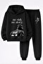 Basketball Design Printed 3-Ply Quality Sweatshirt and Trackpants Children's Top-Bottom Set