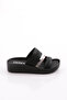 Dgn 1444-22Y Women's Flat Double Strap Slippers