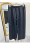 Women's Plus Size Comfortable Fit Linen Pants Without Pockets with Elastic Waist - 5