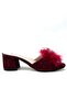 Women's Lace Stone Shoes Bordo - 4