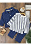Quilted Safari Pattern Striped Badi 3-Piece Baby Boy/Child Set - 3