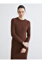 Crew Neck Knit Dress - 2