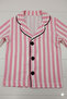 Pink Striped Collared Slippers Combed Cotton Girls' Pajama Set for 4 Years, 5 Years, 6 Years - 3