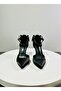 Black Bow Heeled Shoes 8.5cm Felisya >Boutique - 4