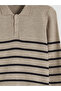 Ozmarka New Season Polo Neck Striped Men's Sweater - 6