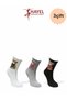 3 Pairs Black White Gray College Socks Socks Furry Cute Bear Teddy Bear Socks - 3