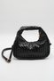 Women's Black Braided Soft Leather Zippered Crossbody Hand and Shoulder Bag - 5