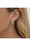 Blue Stone Hoop Earrings – Stylish Design with Sequential Zircon Stone Detail