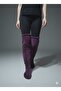 Wellsoft Plush Over-The-Knee Home Socks Long Socks Booties Winter Unisex Purple - 2