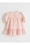 Pink Embroidered Crew Neck Balloon Sleeve Baby Girl Dress from Guliis Store - 4