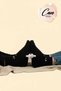 Black Color Magnetic Holding Hands Couple Socks (Suitable for Size 36-44)