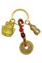Maneki Neko Brass Keychain with Rotating Wheel Triple Luck Figure Noprnc02 - 4