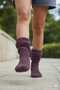 Wellsoft Plush Knee High Home Socks Long Socks Booties Winter Unisex Purple