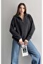 Soft Textured Trucker Collar Zippered Knit Sweater