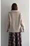 Soft Textured Trucker Collar Zippered Knit Sweater - 6
