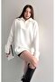 Soft Textured Trucker Collar Zippered Knit Sweater