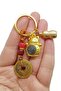 Maneki Neko Brass Keychain with Rotating Wheel Triple Luck Figure Noprnc02 - 3