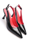 Lidya Black Patent Leather 8 cm Heel Pointed-Toe Open-Back Stiletto Women's Shoes.