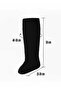 Wellsoft Plush Over-The-Knee Home Socks Long Socks Booties Winter Unisex Black - 4