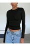 Women's Long Sleeve Crew Neck Combed Cotton Bodysuit - 2