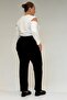 59043 Large Size High Waist Elastic Steel Pants - Black - 5