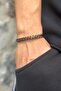 Classic Braided Handcuff Men's Steel Bracelet - Copper Color - 3