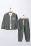 Boys' Sweatshirt, Cardigan and Pants 100% Cotton 3-Piece Sports Set - 5