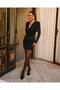 Degaje Women's Dress with Drape Detail at the Neckline - 3