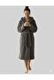 Anthracite Gray Wellsoft Ka Hooded Nisex Dressing Gown - 4