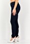 Women Slim Fit Plain Stretchable Jeans, Navy - 2