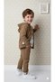 Boys 100% Cotton Velvet Cardigan, Trousers and Teddy Bear Printed Long-Sleeve Sweatshirt, 3-Piece Premium Series - 5