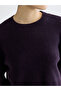 Purple Crew Neck Oversized Women's Knitwear Sweater from Plus-Store - 3