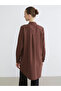 Brown judge collar women's shirt tunic from plus-store - 4