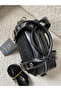 Cat Bag Black Suede Textured Belt Detail Hand Bag - 2