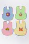 12 Pack Baby Bibs with Oilcloth Waterproof 28*33 cm Scented with Arm Straps