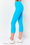 Women Tight Fit Brand Logo Training 3/4 Leggings, Turquoise - 2