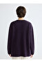 Purple Crew Neck Oversized Women's Knitwear Sweater from Plus-Store - 4