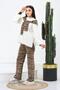 Women's Patterned Knitwear 3-Piece Set - Sweater - Scarf - Trousers - 2