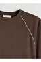 Brown crew neck women's sweatshirt from plus-store - 6