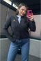 Anthracite Short Knit Cardigan with Teddy Bear Detail - 3