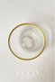 4 Pieces 9 cm Snack Bowl Gold Glass Bowl - 110 Cc Presentation Bowl Stylish Plate - Snack Dessert Plate Set Sorento - 7