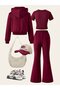 New York 1989 3-Pack Burgundy Girls' Casual Set - 2
