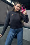 Anthracite Short Knit Cardigan with Teddy Bear Detail - 7