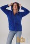 Women's Hooded Fleece Jacket Soft Textured Zippered Daily Casual Sweatshirt - 6