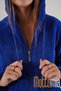 Women's Hooded Fleece Jacket Soft Textured Zippered Daily Casual Sweatshirt - 2