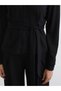 Alita City Farkıyla Soulife Black Combed Cotton Plain Women's Cardigan - 3